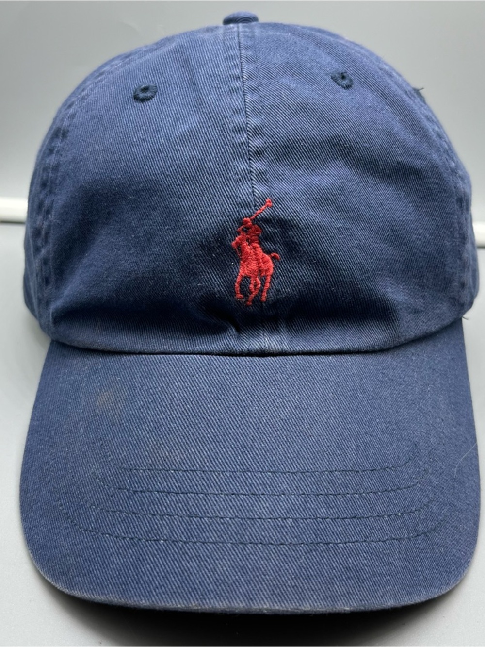 Polo by Ralph Lauren Navy Cap with Red Pony